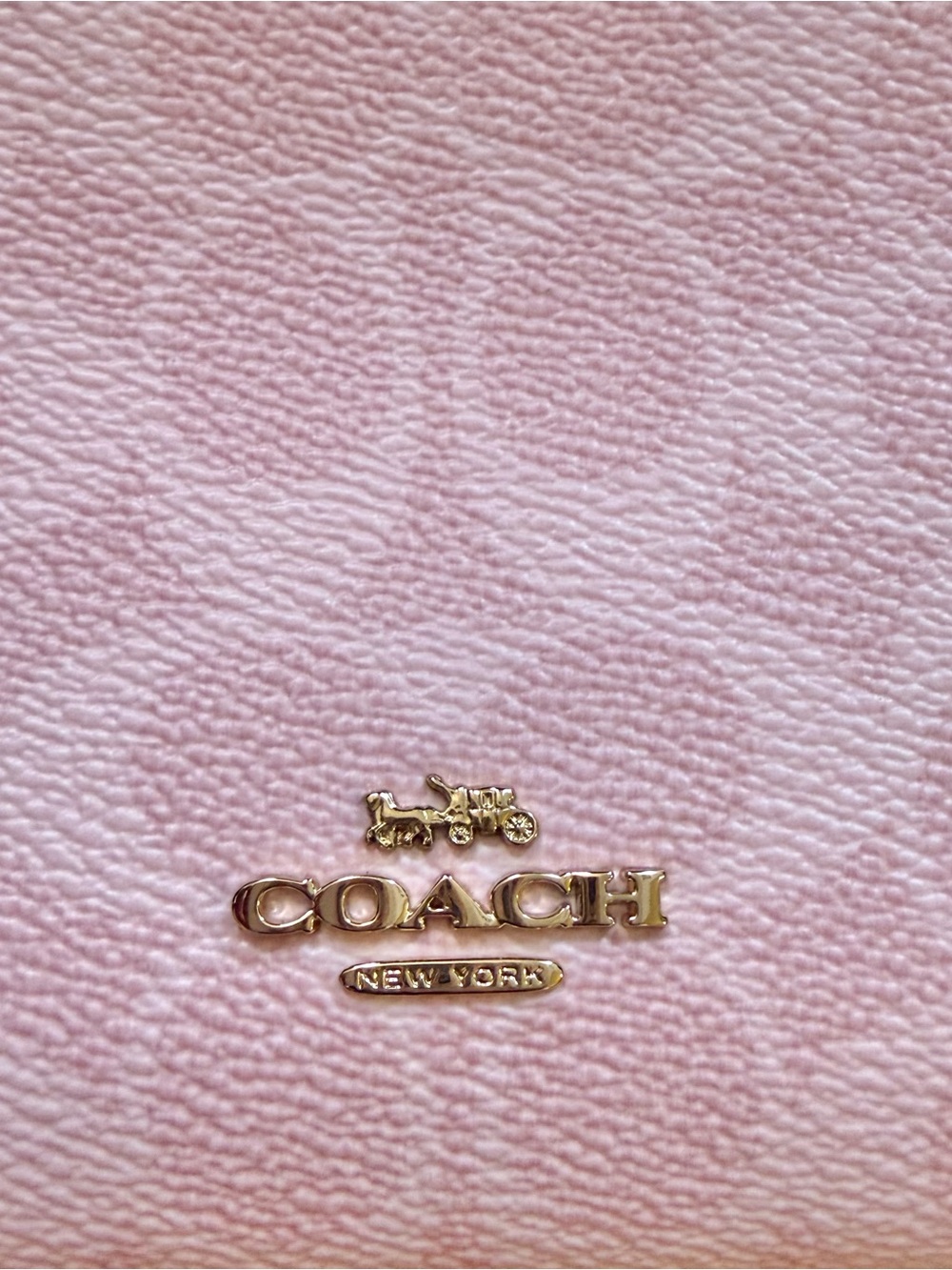 COACH Double Zip Wristlet in Powder Pink with Tea Rose Charm - Picture 4 of 9